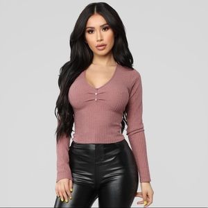 ✨NEW✨Mauve Fashion Nova Crop Top